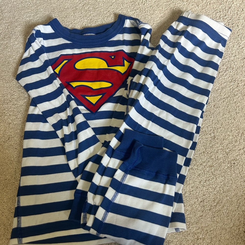 Hanna Andersson Blue and White Striped Kids Pajamas